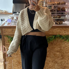 Load image into Gallery viewer, Cropped cardi 🤎🍪🧸
